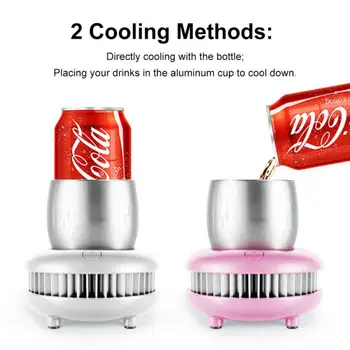

Portable Iced Beverage Cold Drink Cup Instant Cooling Cup Summer Mini Desktop Car Home Extreme Speed Refrigerator Drinkware Mugs