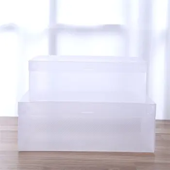 

Women/Men 10pcs Transparent Plastic Shoes Storage Boxes Shoes Container Box Case Holder Foldable Shoes Box Shoe Organizer