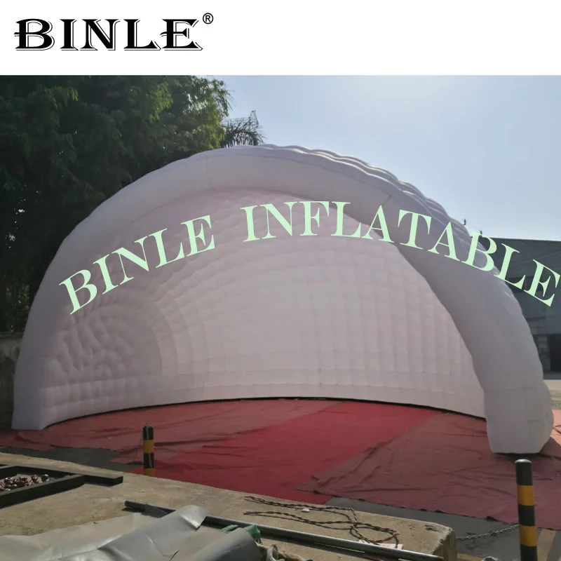Advertising trade show 10m 32ftW giant inflatable half dome tent,inflatable luna tent with led lights for night club party
