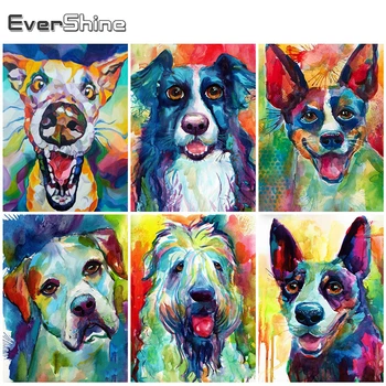 

Evershine Diamond Embroidery Dog Craft Kit 5D DIY Diamond Painting Animals Rhinestone Picture Home Decor Gift