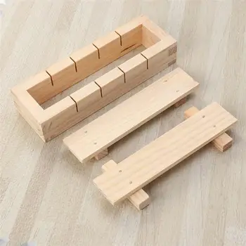 

Wooden Rectangular Sushi Press Mold Box Sushi Making Kit DIY Sushi Rice Roller Molds Sushi Kitchen Making Tools As Shown