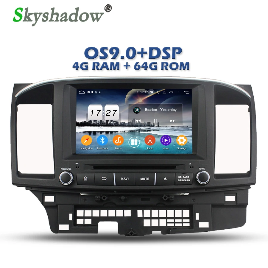 Автомобильный dvd плеер DSP IPS Android 10 4G + 64G 8 Core GPS Google map RDS радио wifi Bluetooth 5 0 для MITSUBISHI