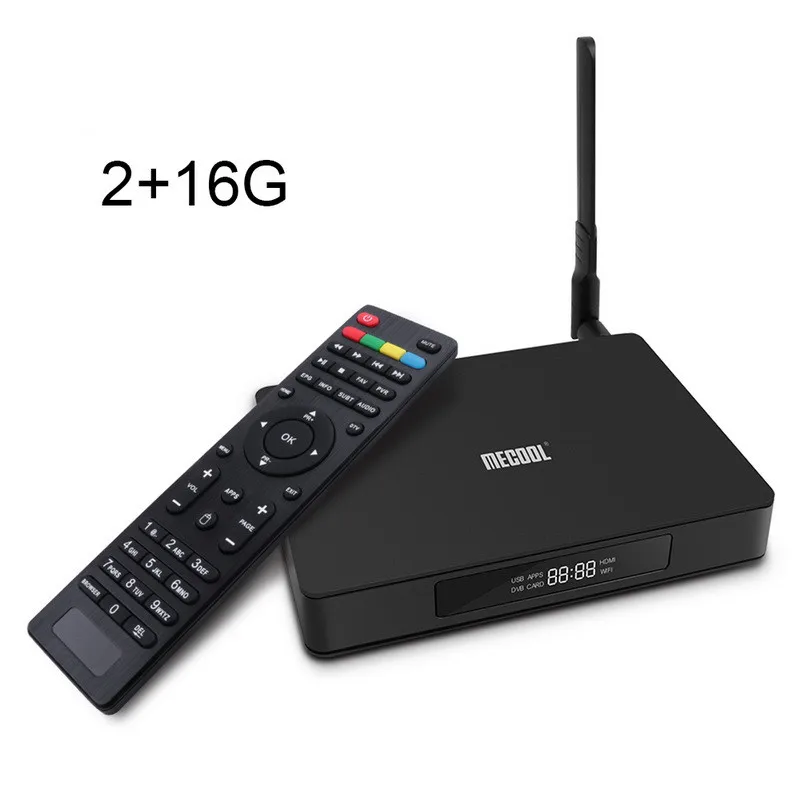 MECOOL K6 ТВ приставка Android 7,0 приемник 2 Гб ОЗУ 16 Гб ПЗУ 2,4G и 5G WiFi 100 Мбит/с 4K смарт-бокс VP9 BT4.1 - Цвет: 2GB 16GB