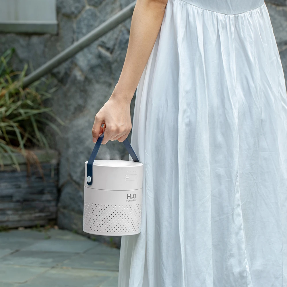 Tanie 1.1L nawilżacz powietrza o dużej pojemności podwójny Spray 4000mAh USB akumulator bezprzewodowy ultradźwiękowy dyfuzor zapachowy kolor światła Fogger