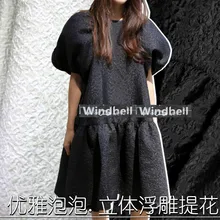 100 см* 133 см/шт. Европейский и американский тисненый цветок крашеная пряжа жаккардовое платье пальто одежда ткань