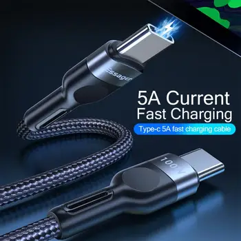 

100W USB Type C To USB C Cable For Macbook Samsung S20 Xiaomi Two-way Type-C Data Cable USB-C PD Fast Charging Charger Cable