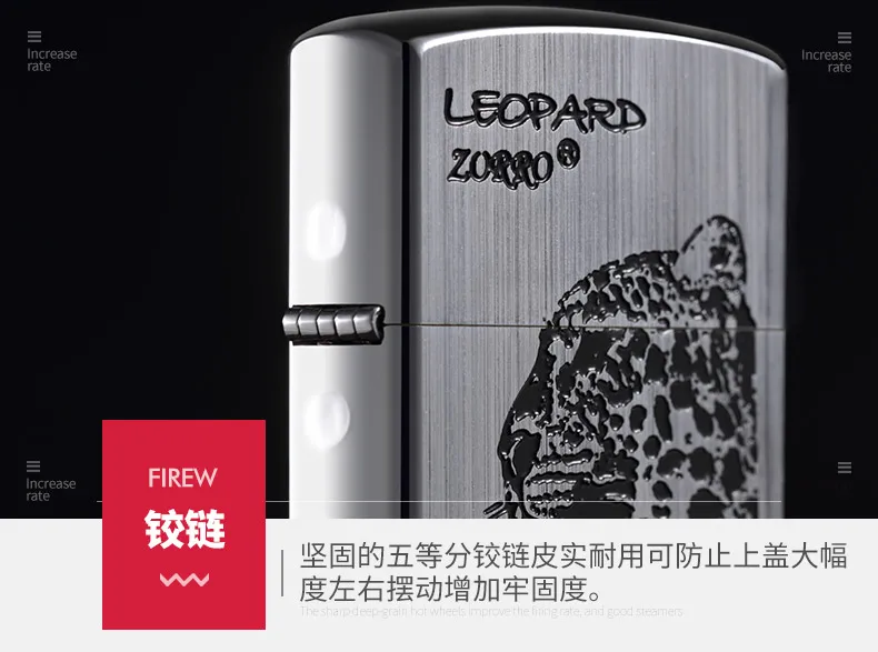 Kerosene lighter, windproof, wire drawing, leopard scratch prevention, creative personality, creativity, lighters