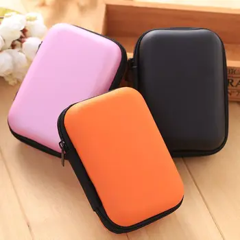 

1Pc Mini Colorful Headphones Case Memory Card Coin Portable Easy To Carry Storage Bag with Zipper Earphone Accessory
