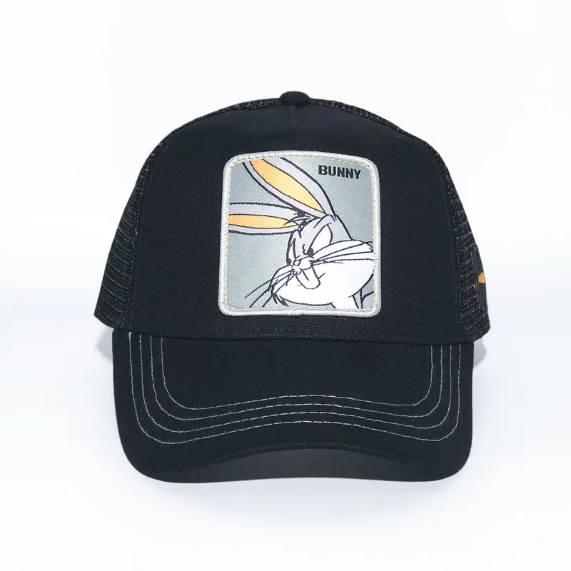 black BUNNY Высококачественная Кепка с героями мультфильмов Roadrunner Trucker, Looney ttes, бейсболка для мужчин и женщин, хип-хоп, папа, сетчатая Кепка, бейсболка - Цвет: black BUNNY