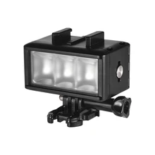 Водонепроницаемый светодиодный видео светильник с регулируемой яркостью подводная лампа 40 м Дайвинг с 900 мАч перезаряжаемая батарея для Gopro 7 Hero Sj4000/Sj5000/X