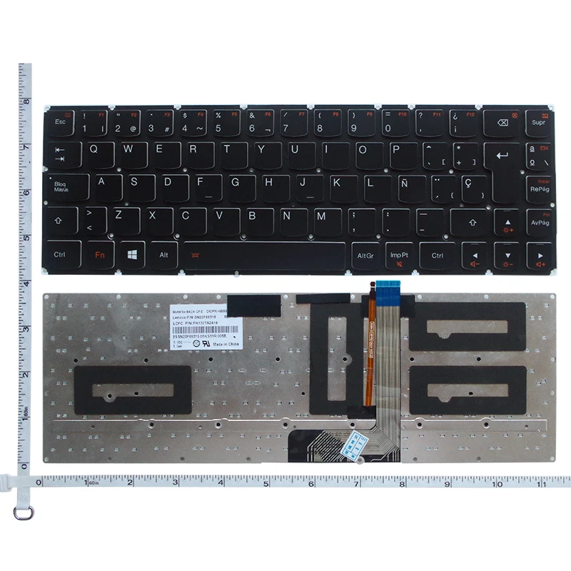 Teclado Laptop para Lenovo Yoga Pro Pro13 1370 Yoga3pro Yoga Pro 13 Retroiluminação sp Luz de Fundo Novo - Imagem 4