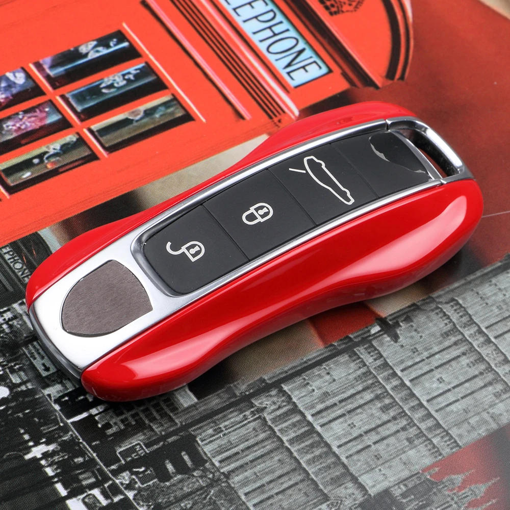 High Quality car key case wallet set keyfob 3 Buttons For Porsche Cayenne- Panamera- Remote ABS Car Styling