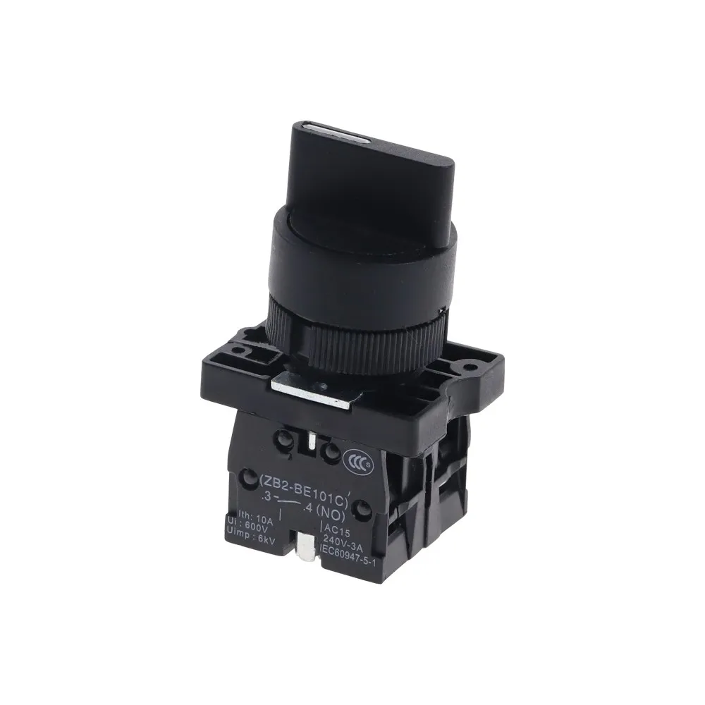 5Pcs XB2-ED53 3 Positions 2NO Momentary Selector Push Button Switch