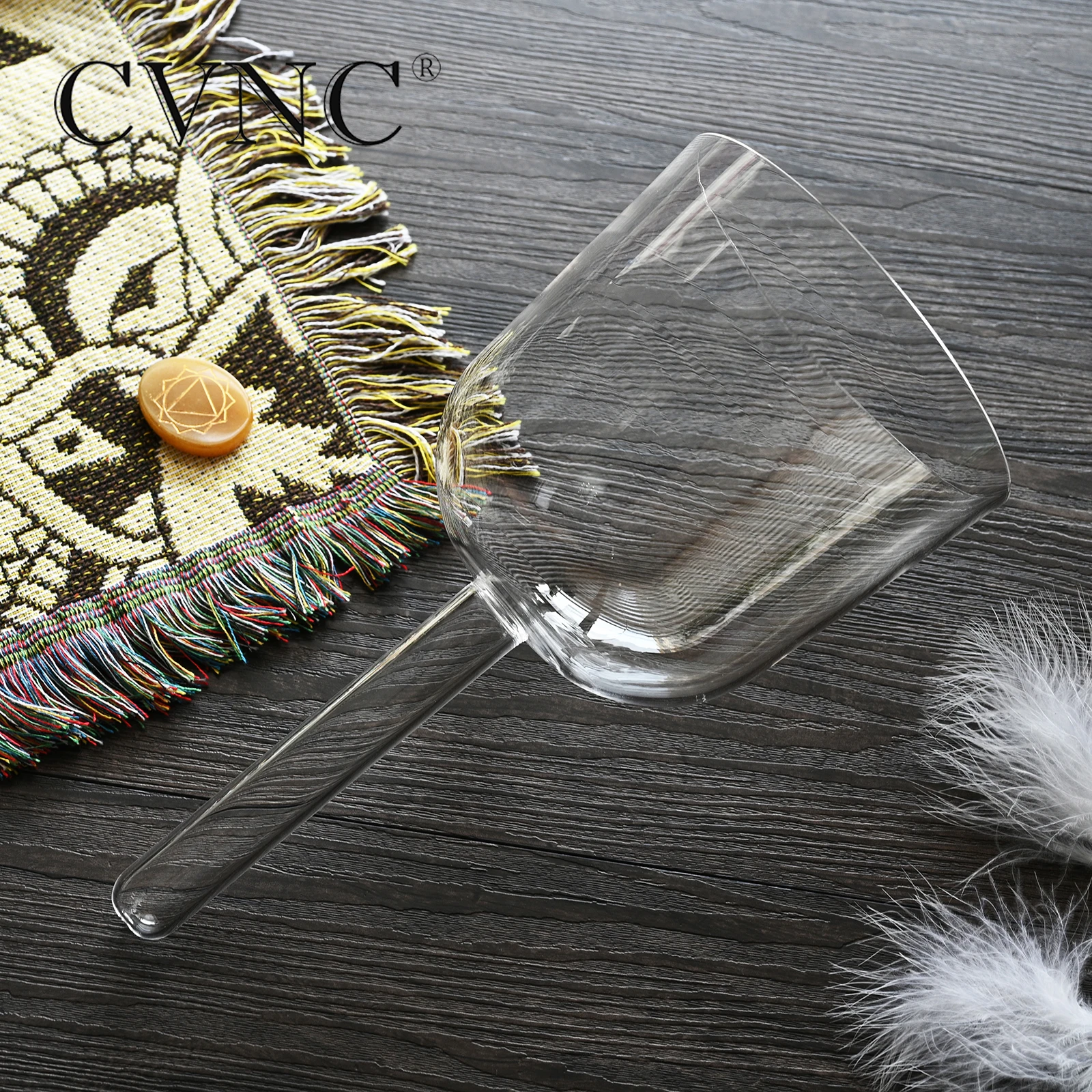 

CVNC clear crystal singing handle bowl 5th octave CDEFGAB any one Note from 3.5" -5.25" any one Size