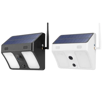 

2.5W Wireless LED Solar Camera Lamp Wall Mounted Yard Garden Light with 1080p full HD low power network camera