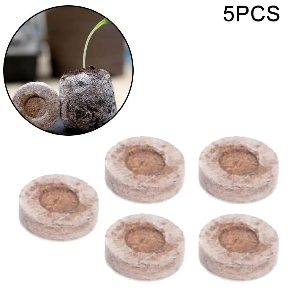 

5pcs 30mm Peat Pellets Seed Starting Plugs Pallet Planting Seedling Soil Block U