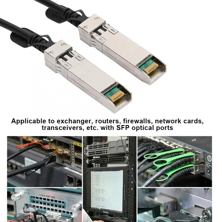 ПВХ SFP к SFP DAC 25 Гбит/с кабель черный для роутеров Межсетевые карты трансиверов кабель маршрутизатора