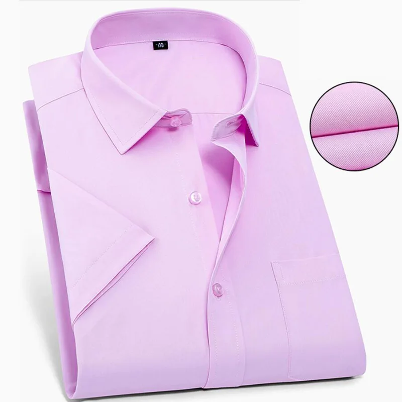 Men Short Sleeve Big Shirt Large Size 8XL-12XL Business Office Summer Lapel