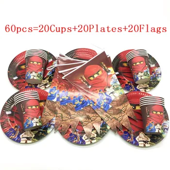 

Cartoon Ninjagoing Theme Party Decoration Ninja Tableware Paper Cup Plate Baby Shower Balloon Kids Birthday Party Favor Supplies