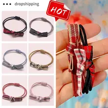 

Women Girls Sweet Colors Soft Elastic Hair Band Lady Solid Bowknot Scrunchies Rubber Bands Female Hair Accessories Dropshipping