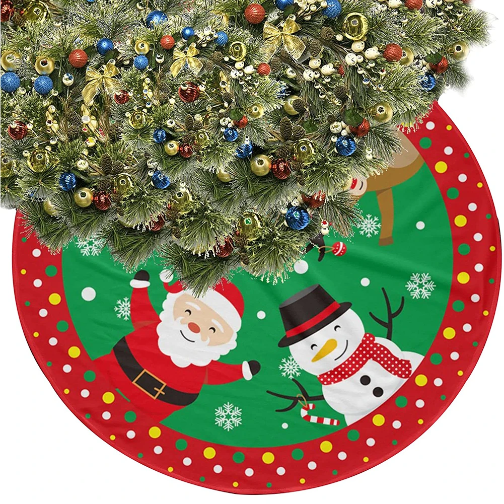 Green Country Christmas 2022 Christmas Tree Skirt 90Cm/36 Inch Tree Skirt Rustic Country Xmas Party  Navidad Decoration Home 2022 New Year Holiday Ornaments|Tree Skirts| -  Aliexpress