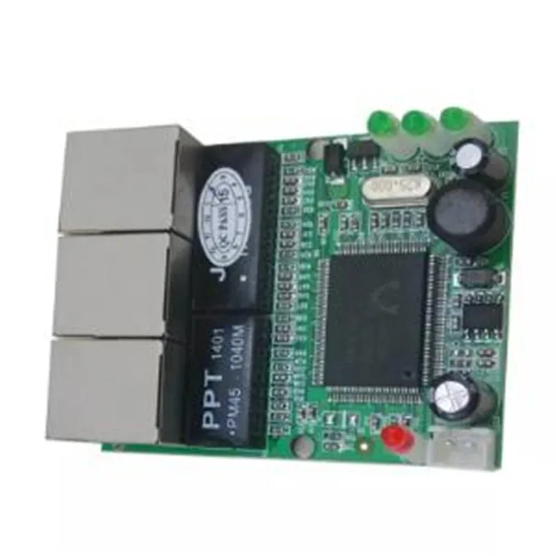 OEM переключатель mini 3 плата с портами Ethernet 10/100 Мбит/с rj45 станция сетевого коммутатора модуль печатной платы доска для интеграции системы