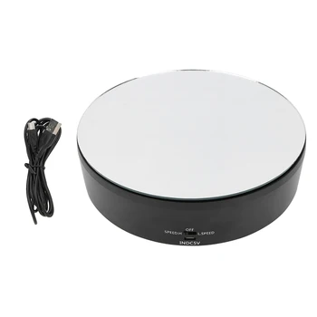 

360 Degree Rotating Display Stand Jewelry Display Tray Adjustable Rotation ​​USB Electric Platform for Model Product Display