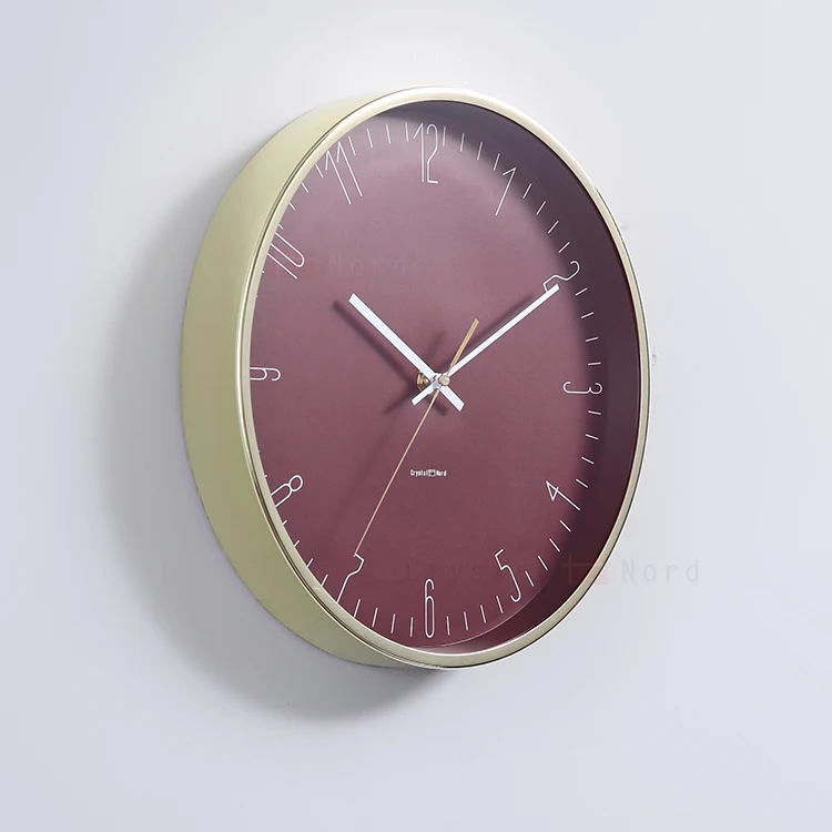 Nordic Vintage Wall Clock Simple Silent Numeric Luxury Round Clock Living Room Watch Orologio Da Parete Klok Home Decor EE50WC