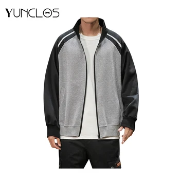 

New Men's Casual Slim Plain Hoodie Jacket Fleece Zip Up Pockets Sweatshirt Hooded Zipper Striped Tops Plus Size Casual Jacket