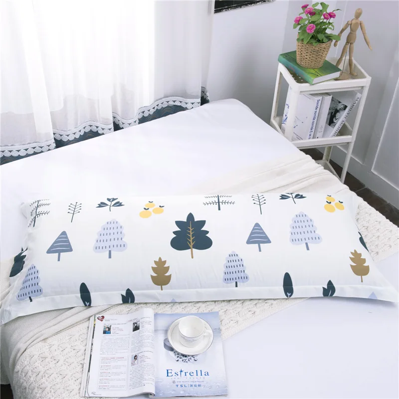 

Simple Cotton Double Pillowcases Long Pillow Case Pillow Sack 45x150cm 45x180cm Pillow Cover Bedding Multi-color optional #sw