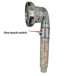 Shower Head High Pressure Adjustable Head Bathroom SPA Shower Head 3 Modes Saving Filter Spray Nozzle Replaceable