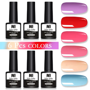 

NEE JOLIE UV Gel Polish Set Polish Colors Nail Gel Nail Arts Varnish Semi Permanent Gel Varnish Soak Off Polish Kit Decoration