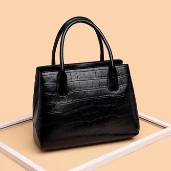 

RanHuang New Arrive 2020 Women's Genuine Leather Handbags Alligator Vinatge Handbags Ladies Shoulder Bags Black Messenger Bags