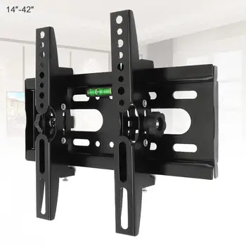 

Universal 25KG Adjustable TV Wall Mount Bracket Flat Panel TV Frame Support 15 Degrees Tilt with Level for 14 - 42 Inch LCD LED