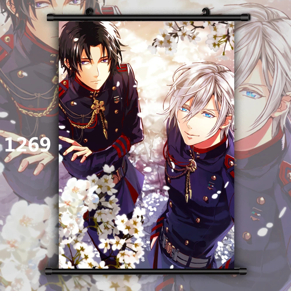 1269 Последний Серафим MIKAELA Hyakuya x Юичиро хякуя из Аниме Манга настенный плакат в рулоне - Цвет: 1269