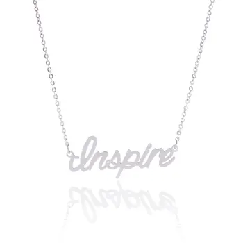 

AAA Quality Customized Stainless Steel Necklace Nameplate Choker Pendant English Name Jewelry Necklace 45 Fonts Necklace