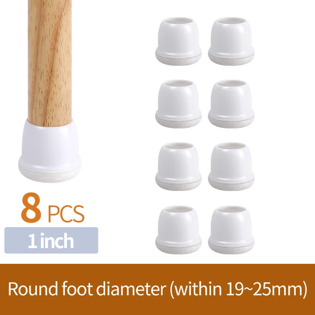Upgraded Chair Leg Protector Covers Pads For Hardwood Furniture Floor Protectors Caps Sock Round Square Feet Protection Non Slip Diameter 19-25mm