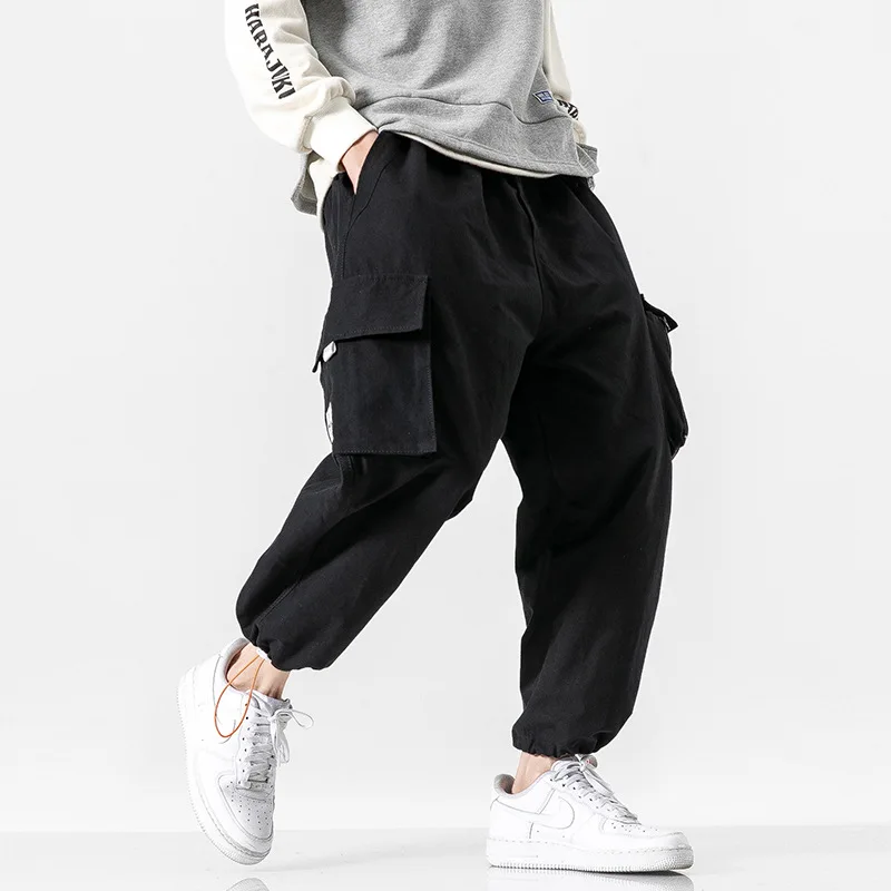 

City Where the Product 2020 Spring Deconstructable Pocket Foot Mouth Drawstring Straight-leg Pants Pants Men's Harem Pants
