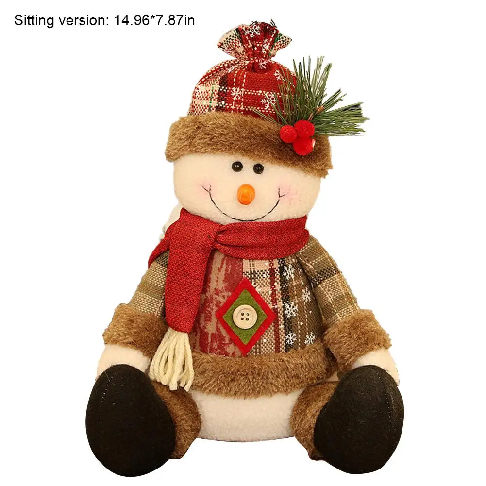 Домашний декор, новогодняя, Рождественская большая кукла, рождественские украшения, украшение на елку, Санта, снеговик, окно, рождественский подарок, игрушки для детей - Цвет: B