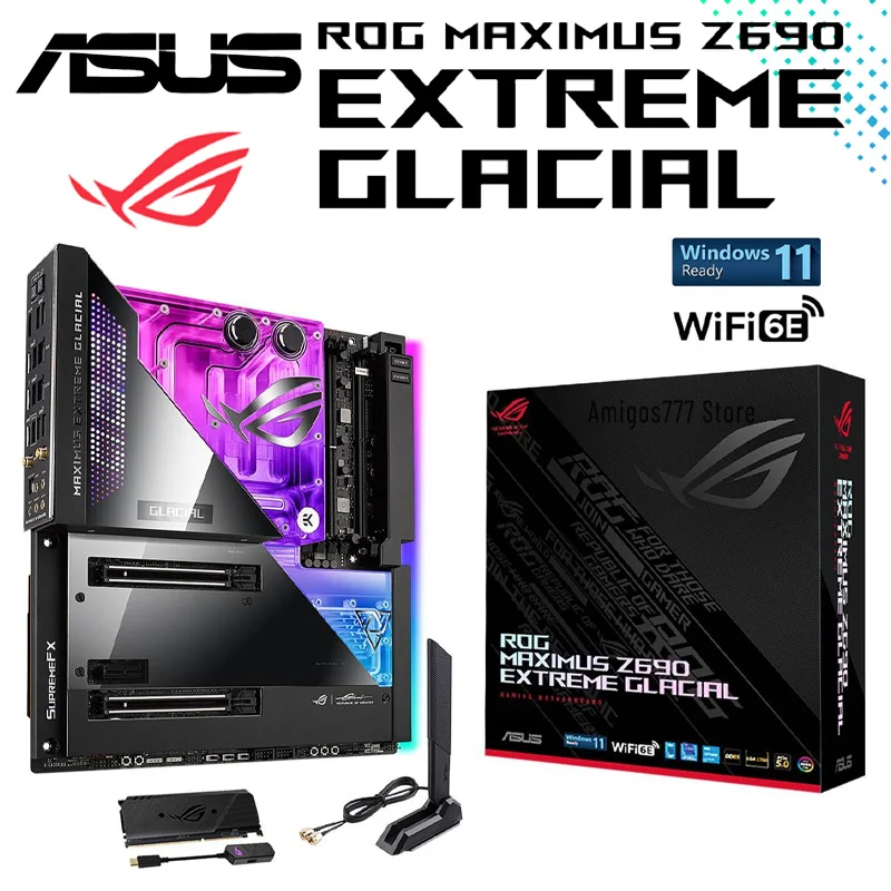 Материнская плата LGA 1700 Asus ROG MAXIMUS Z690 экстремальная Ледниковая материнская с