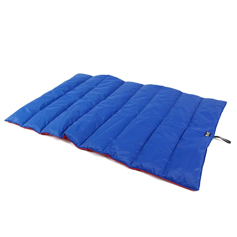 Синий Водонепроницаемая кровать для животных Двусторонняя двухцветная наружная подушка для домашних животных складной коврик для собак ящик собачья Лежанка очень большая - Цвет: Синий