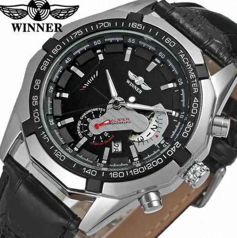 

Winner 340 Classic Style Men Fashion Casual Hollow out Fully Automatic Analog Watch