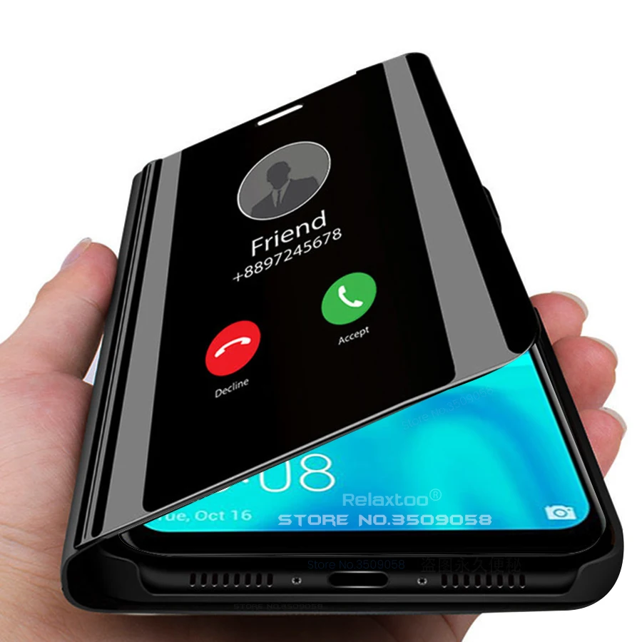  Smart Mirror Flip Case For Huawei P Smart 2019 Case Cover P smart Plus Smart+ 2019 Fundas Coque On  - 4000106540602