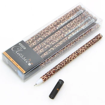 

12Pcs/box Fashion Diamond Leopard Grain Gel Pen 0.38mm Students Writing School Supplies Office Stationary
