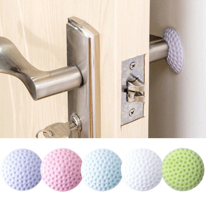 4 Pcs Self Adhesive Rubber Door Buffer Wall Protectors Door Handle Bumpers For Door Stopper Doorstop Door Stops Aliexpress