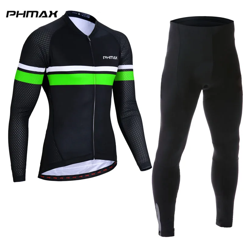 Normal Cycling Set PHMAX Pro Осенний комбинезон для велоспорта, комплект из Джерси с длинным рукавом, одежда для велоспорта, быстросохнущая одежда для горного велосипеда, одежда для велоспорта - Цвет: Normal Cycling Set