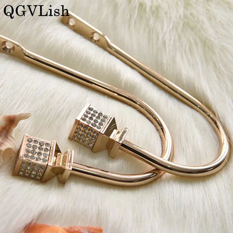 

QGVLish, 2 шт., хрустальные бусины, U-образные крючки для штор, Аксессуары для штор, застежки, вешалки, пряжки, кисточки, держатель для штор