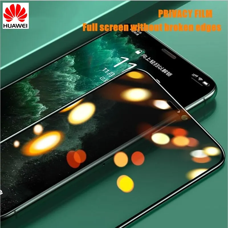

Full Cover Private Screen Protector Huawei P30 Antispy Tempered Glass Mate 10 Mate 20 Honor 9 8x 9x 20 20pro Privacy Front Film