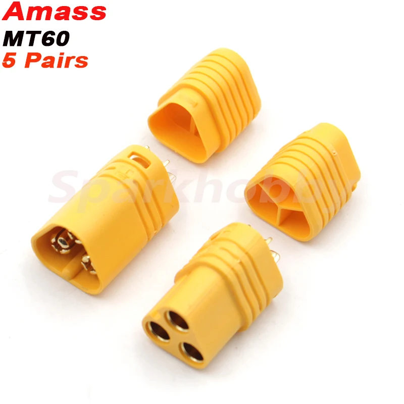 10PCS/5Pairs Amass MT60 Male Female 3.5 mm Plug Connector with sheath Set for RC Multicopter Quadcopter Airplane ESC Accessories | Игрушки и