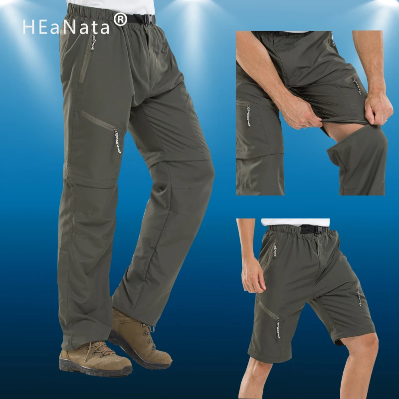 Men Outdoor Military Cargo Pants Mens Spring Summer Waterproof Quick Dry Breathable Trousers Male Army Tactical Sport Detachable | Спорт и
